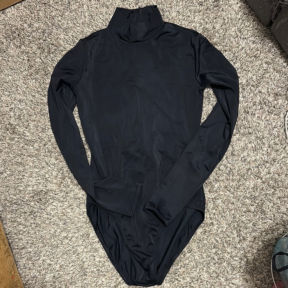 Weissman Black Long Sleeve Leotard